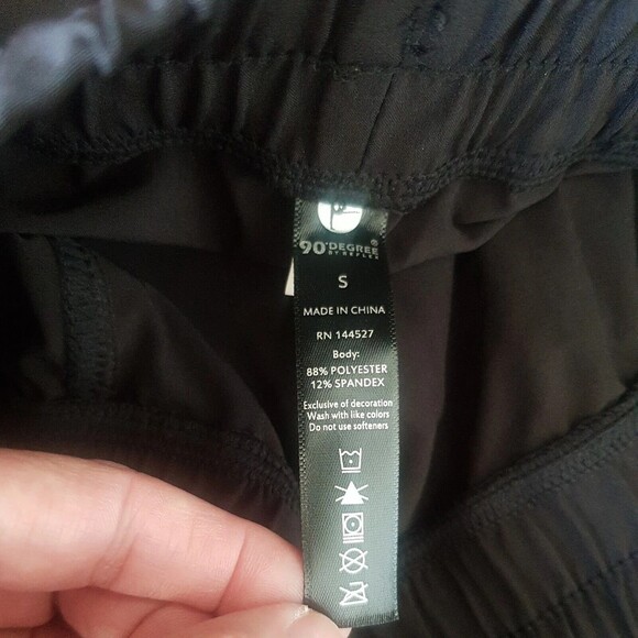 90 Degree by Reflex Womens Black Skirt Tennis Golf Drawstring Sporty Size Small - Picture 7 of 12